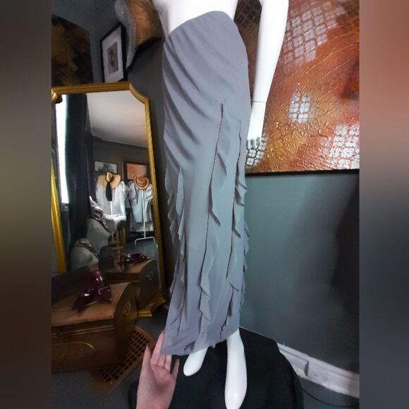 NWT Zara Ruffled Elegant Gray Women's Skirt - Picture 9 of 16